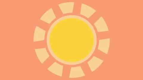 Sun horizontal animation Stock Footage 310757474