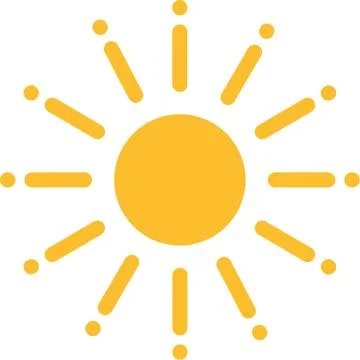 Sun with huge sunrays Stock Illustration