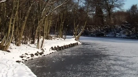 Sun on ice Stock Footage 83829311