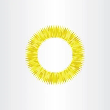 Sun icon abstract yellow circle background vector element Stock-Illustration