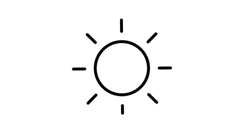 Sun icon animation. Stock Footage 128796423