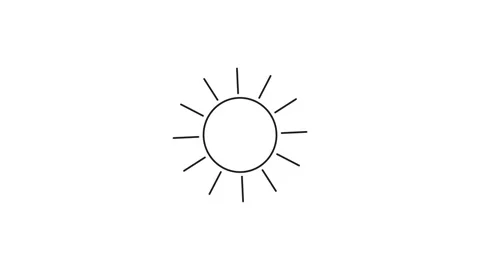 Sun icon animation. Motion graphic design. Stock Footage 269931464