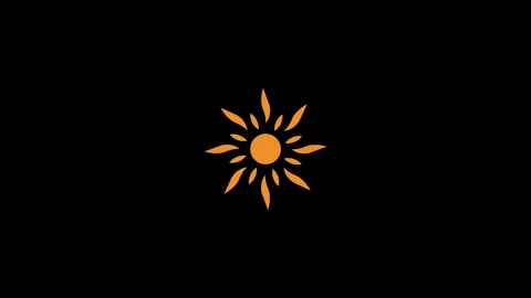 Sun icon animation video. Icon animation - 4k HD Footage Stock Footage 297499730