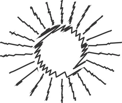 Sun icon black line drawing or doodle logo sunlight sign symbol weather ele.. Stock Illustration