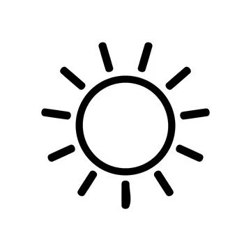 Sun icon. Brightness Icon. Intensity Setting. Vector Illustration Stock Illustration