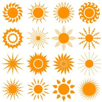 Sun icon collection - vector illustration Stock Illustration
