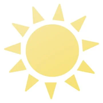 Sun icon for design. Stock Illustration