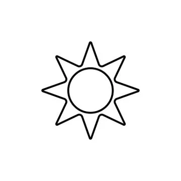 Sun icon element of space icon for mobile concept and web apps. Thin line ico Stock Illustration