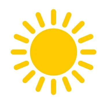 Sun icon. Flat design illustration Stock Illustration