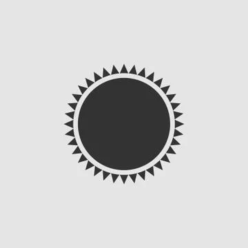 Sun icon flat Stock Illustration