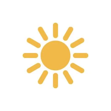 Sun icon , flat vector eps10 Stock Illustration