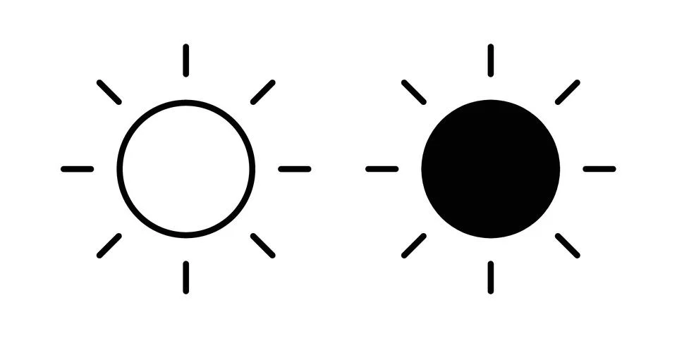 Sun icon graphic element. web icon set 스톡 일러스트