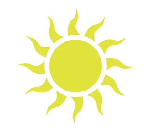 Sun icon illustrated in vector on white background Stock Illustration