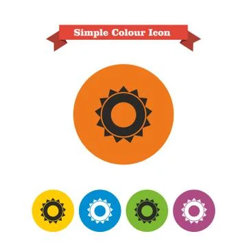 Sun icon Illustrazione stock