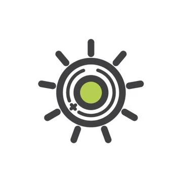Sun Icon Illustrazione stock