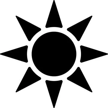 Sun icon. Stock Illustration