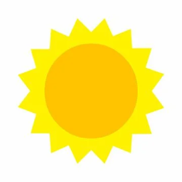 Sun icon illustration Illustrazione stock