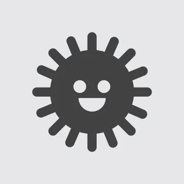 Sun icon illustration isolated vector sign symbol Stock Illustration