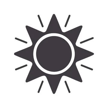 Sun icon illustration. Simple sun icon illustration, perfect for adding a t.. Stock Illustration