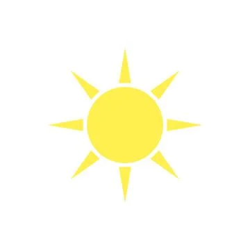 Sun. Icon on isolated background Stock Illustration