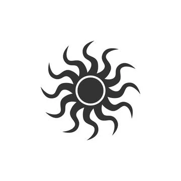 Sun icon isolated. Flat design. Vector Illustration イラスト素材
