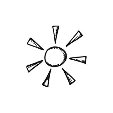The sun. icon isolated object silhouette Stock Illustration