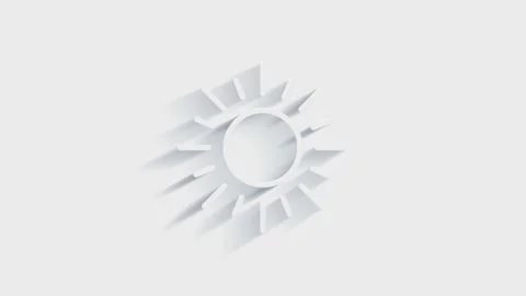 Sun icon isolated on white background. Accounting symbol. Business, education Stock Footage 151528402