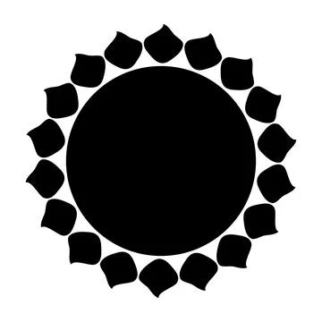 Sun icon isolated on white background. Black sun with rays silhouette Stock Illustration