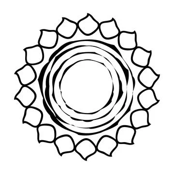 Sun icon isolated on white background. Sun silhouette symbol. Stock Illustration
