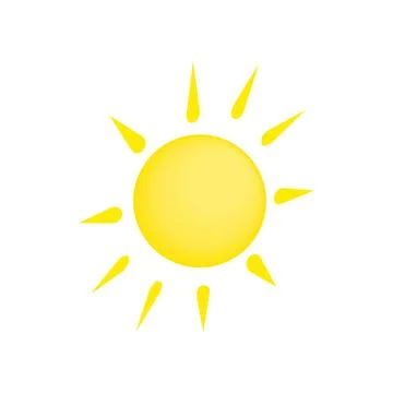 Sun icon, isometric 3d style Stock Illustration