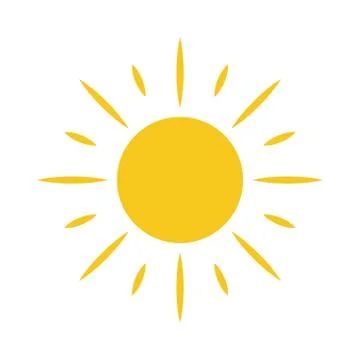 Sun icon Light sign isolated Stock Illustration