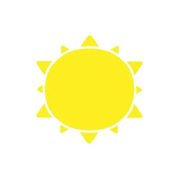 Sun icon logo design template isolated illustration Illustrazione stock