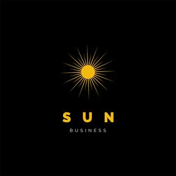 Sun Icon Logo Design Template Stock Illustration