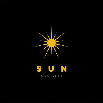 Sun Icon Logo Design Template Stock Illustration