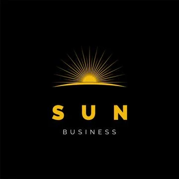 Sun Icon Logo Design Template Stock Illustration