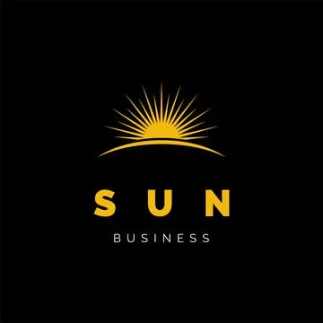 Sun Icon Logo Design Template Stock Illustration
