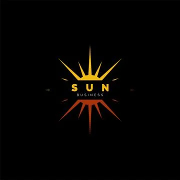 Sun Icon Logo Design Template Stock Illustration