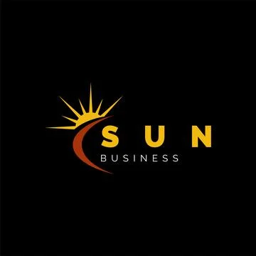 Sun Icon Logo Design Template Stock Illustration