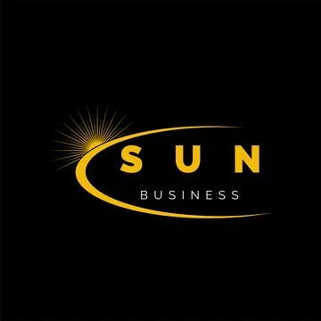 Sun Icon Logo Design Template Stock Illustration
