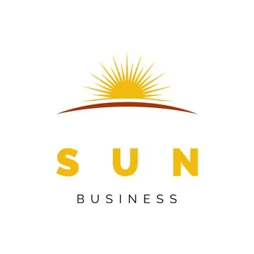 Sun Icon Logo Design Template Stock Illustration