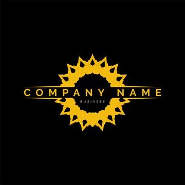 Sun Icon Logo Design Template Stock Illustration