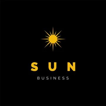 Sun Icon Logo Design Template Stock Illustration