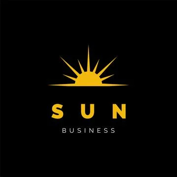 Sun Icon Logo Design Template Stock Illustration