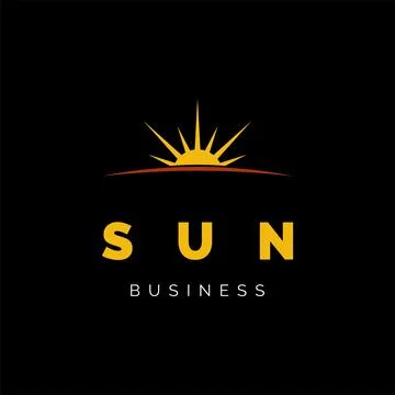 Sun Icon Logo Design Template Stock Illustration