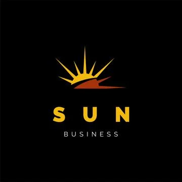 Sun Icon Logo Design Template Stock Illustration