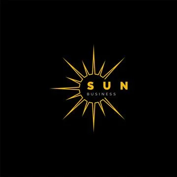 Sun Icon Logo Design Template Stock Illustration