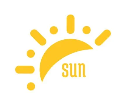 Sun icon logo symbol. Vector illustration. Stock Illustration