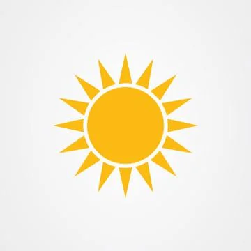 Sun icon logo vector design Stock Illustration