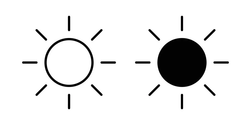 Sun icon or illustration vector symbols Stock Illustration