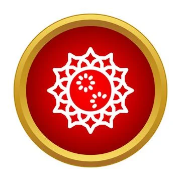 Sun icon representing summer weather and solar energy Stock Illustration